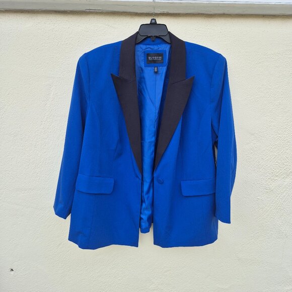 NWT Eloquii Cobalt Blue Tuxedo Blazer Size 22 - Picture 2 of 14